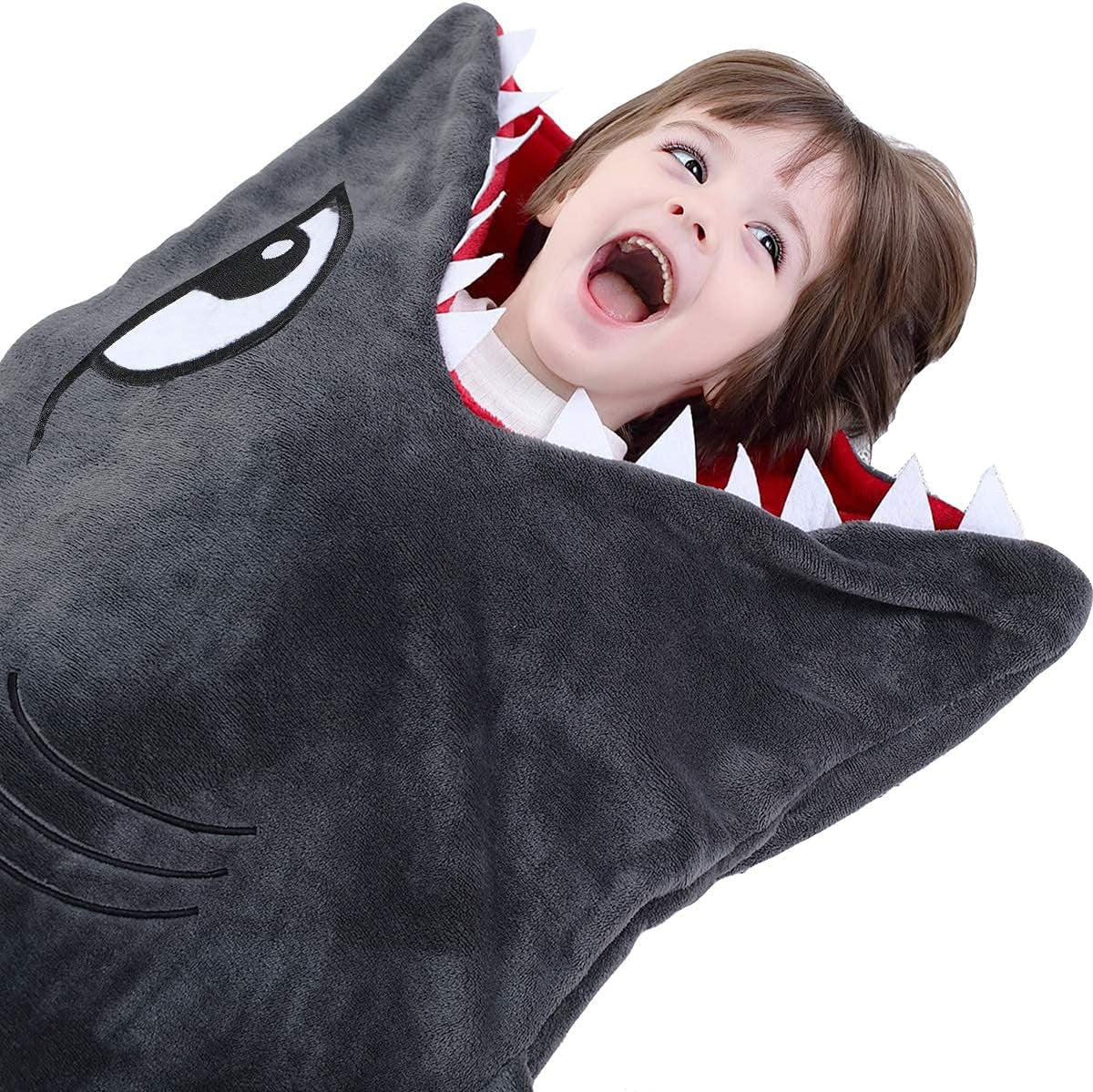 Cozy Wearable Shark Blanket Hoodiefor Boy Girl