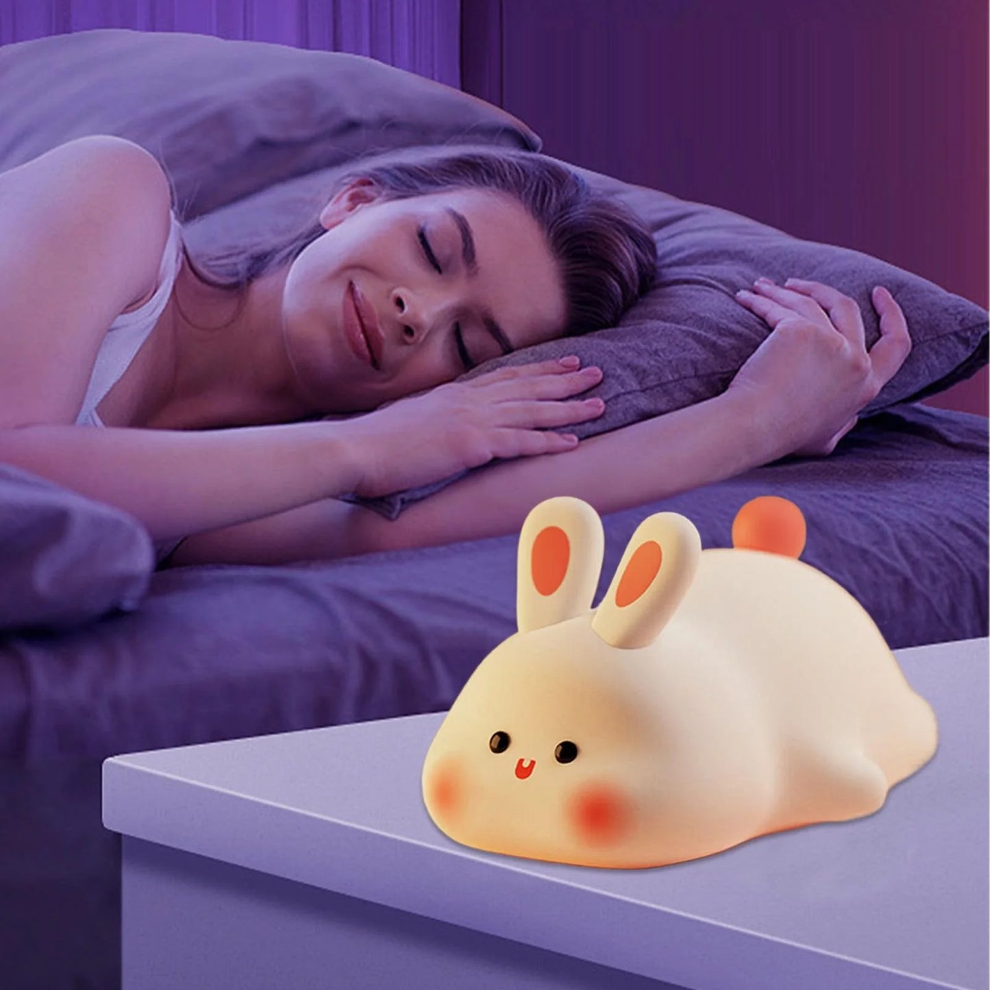 Bunny Lamp For Table Lamp for Kids Pink