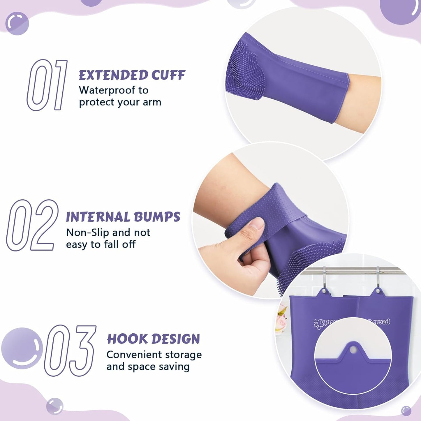 Heat Resistant Silicone Grooming Gloves