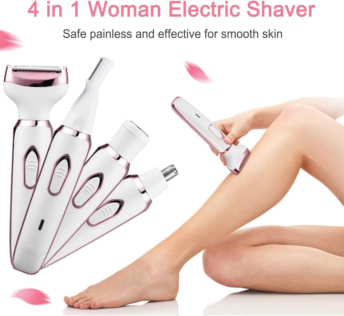 Electric Razor for Women Portable 4 in 1 Womens Body Shavers Set