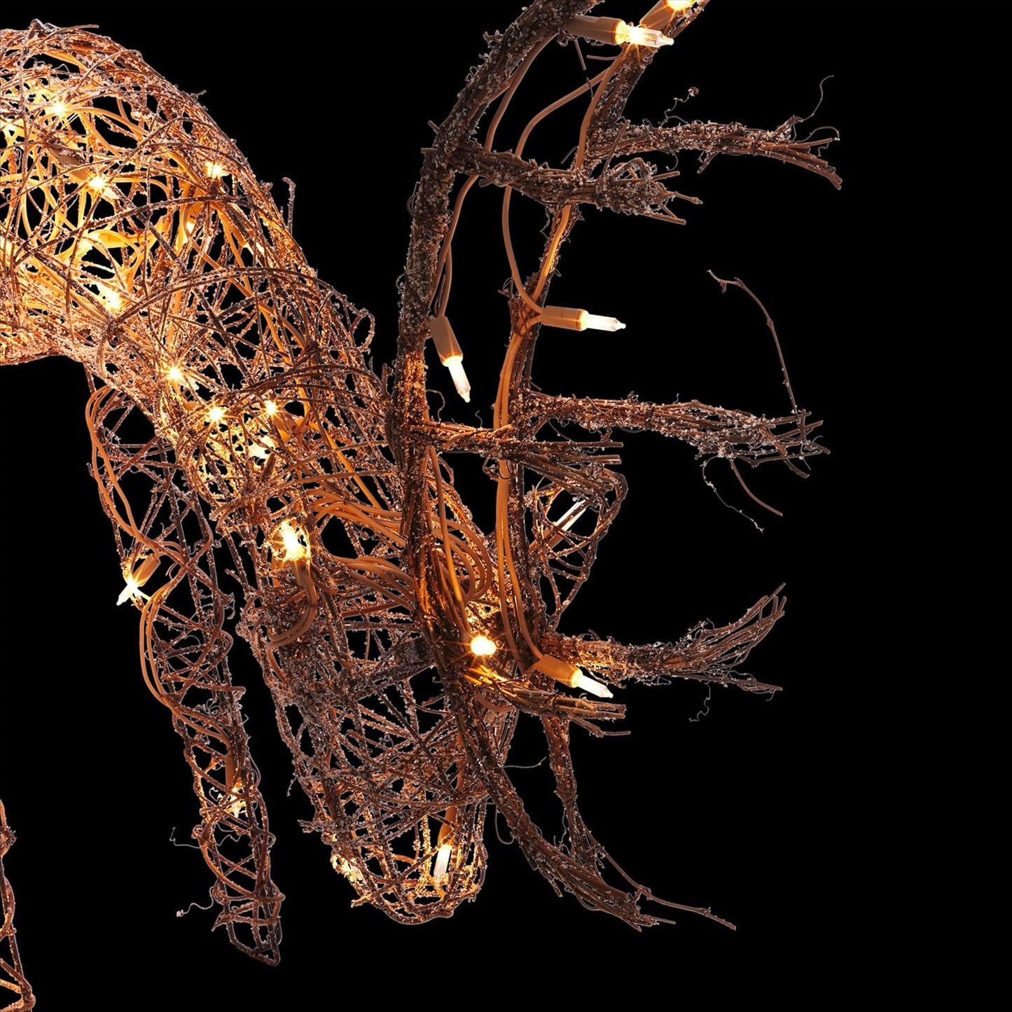 24" Outdoor Rattan Grazing Reindeer with Twinkling White Lights! π¦β¨