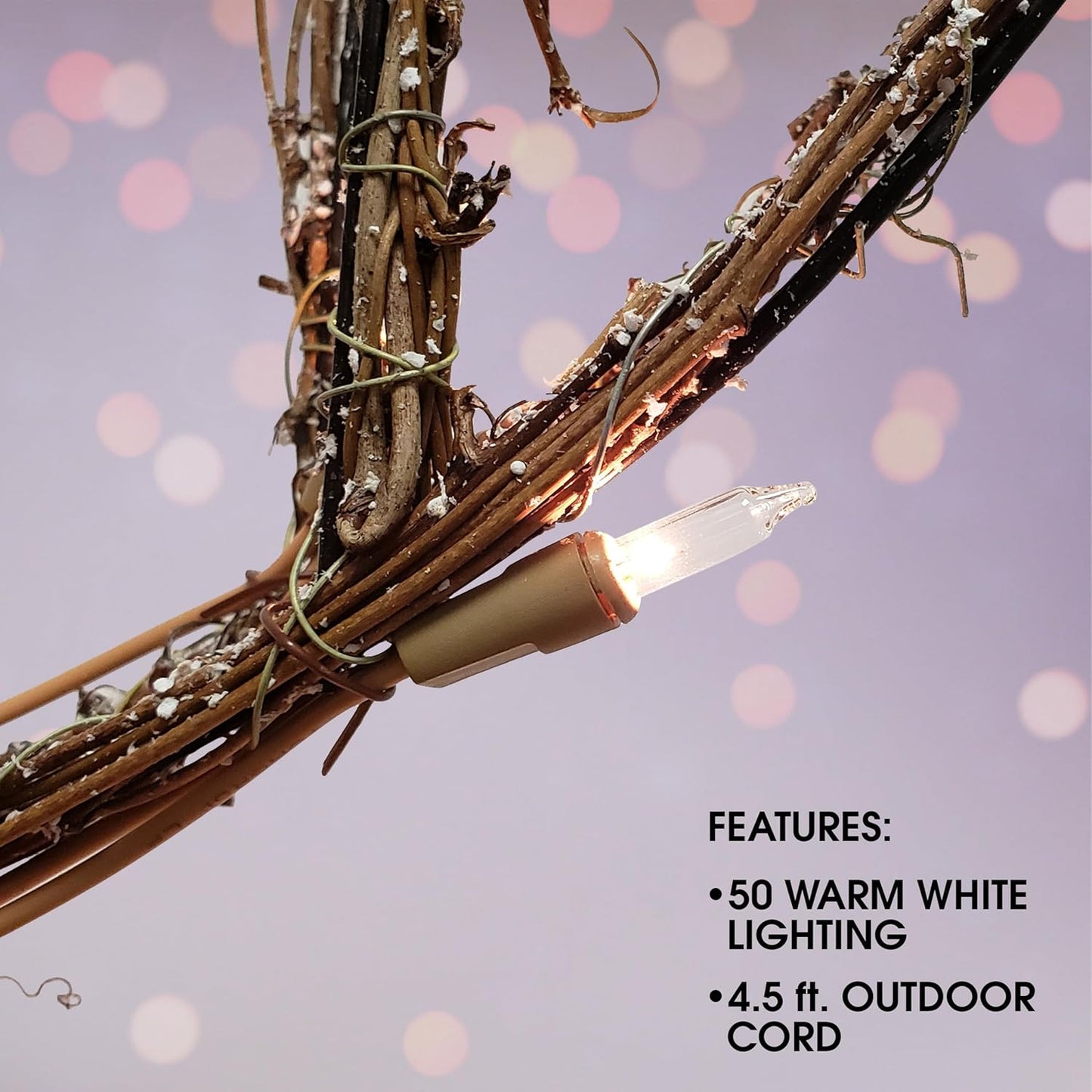 24" Outdoor Rattan Grazing Reindeer with Twinkling White Lights! π¦β¨