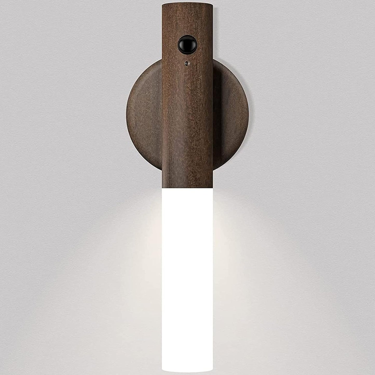 Motion Sensor LED Night Light – Magnetic Wooden Wall Sconce