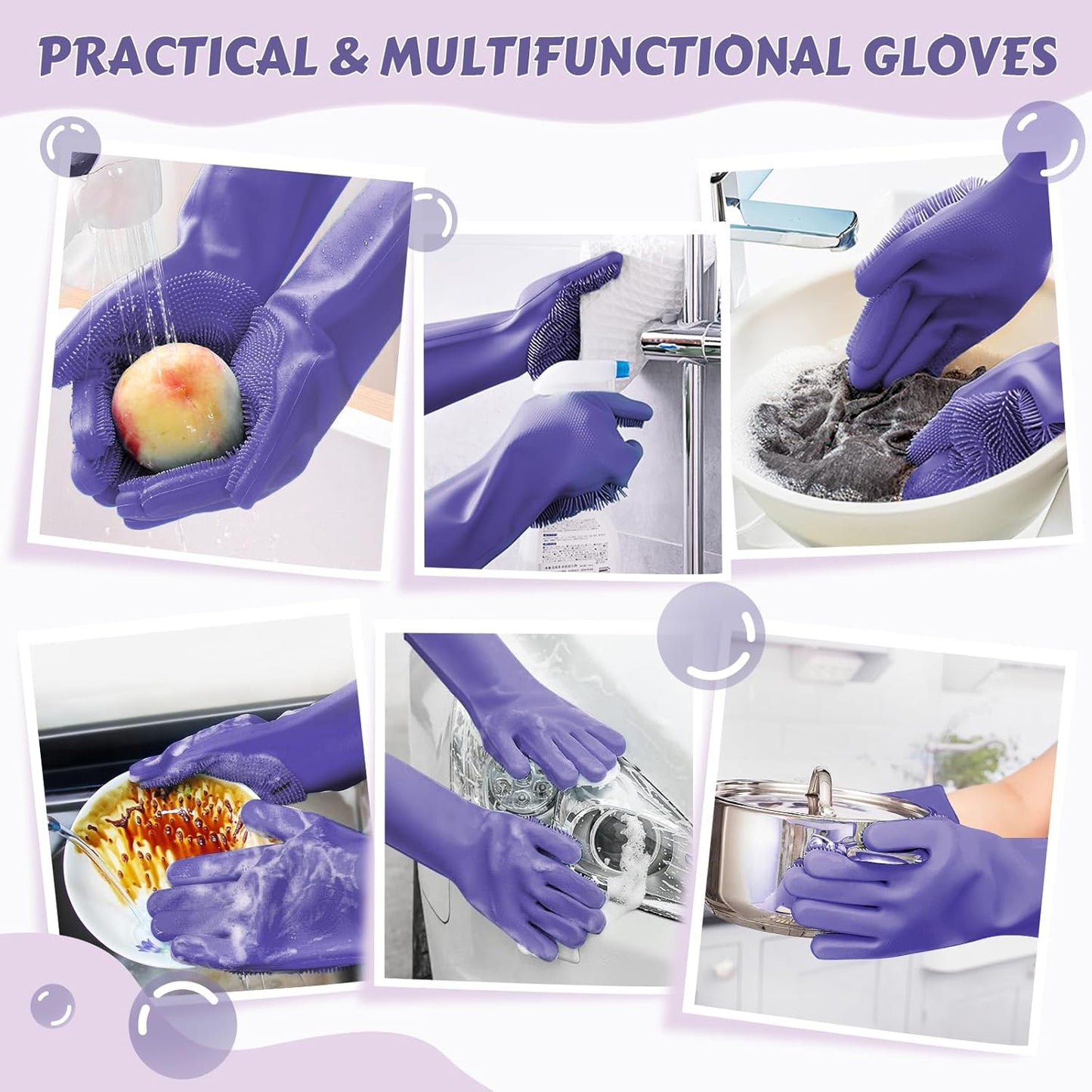Heat Resistant Silicone Grooming Gloves