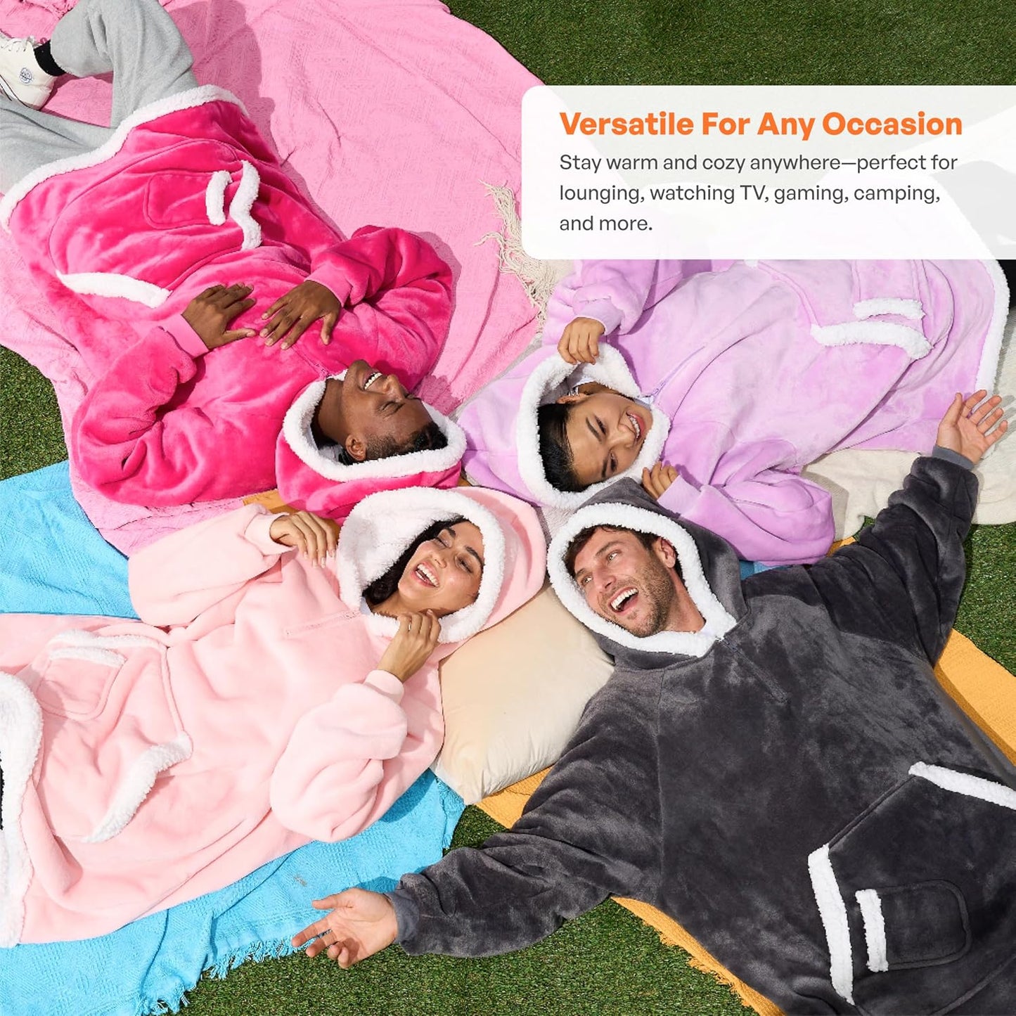 Wearable Blanket Hoodie Oversized