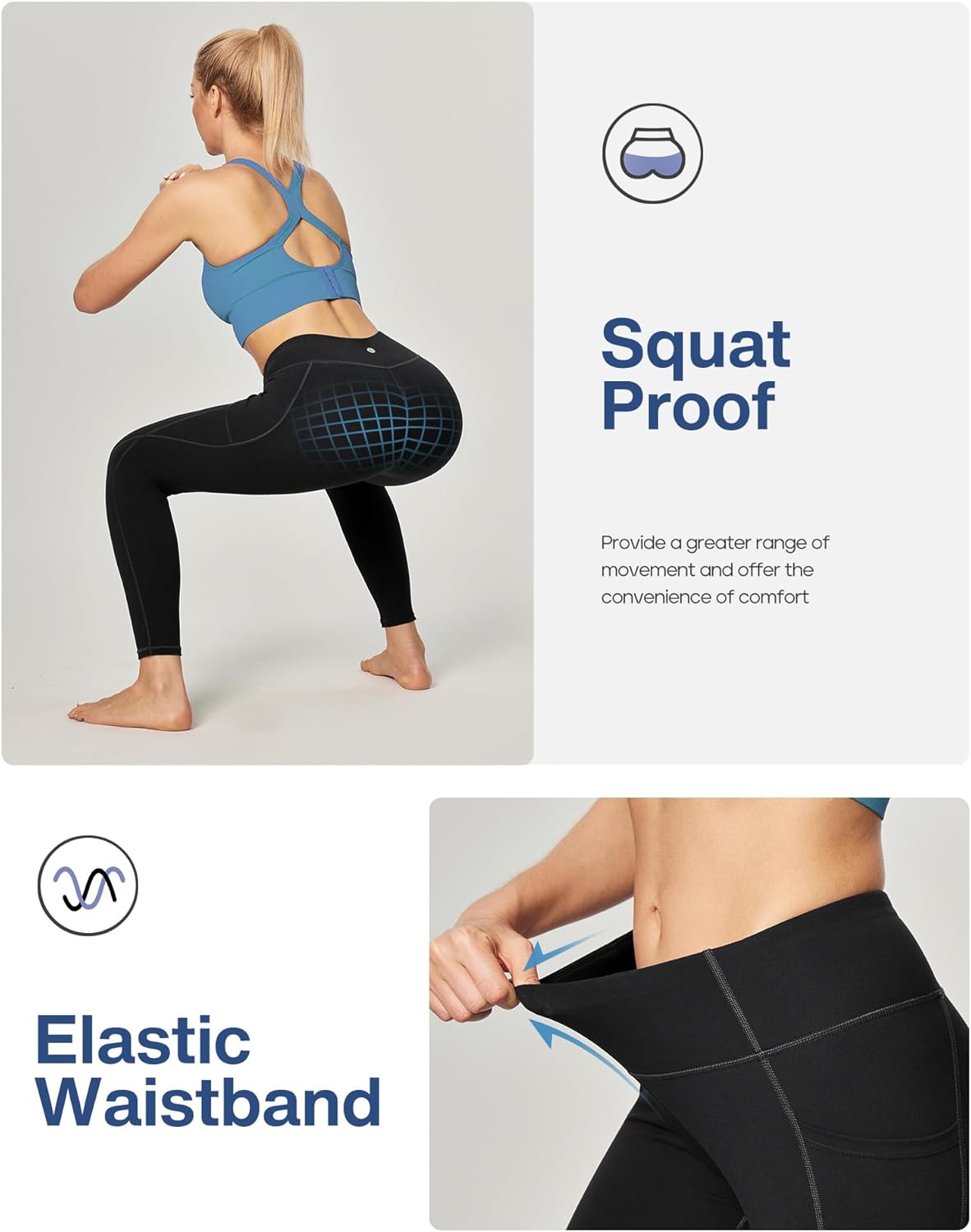 High-Waist Yoga Leggings with Pockets – Perfect for Workouts!