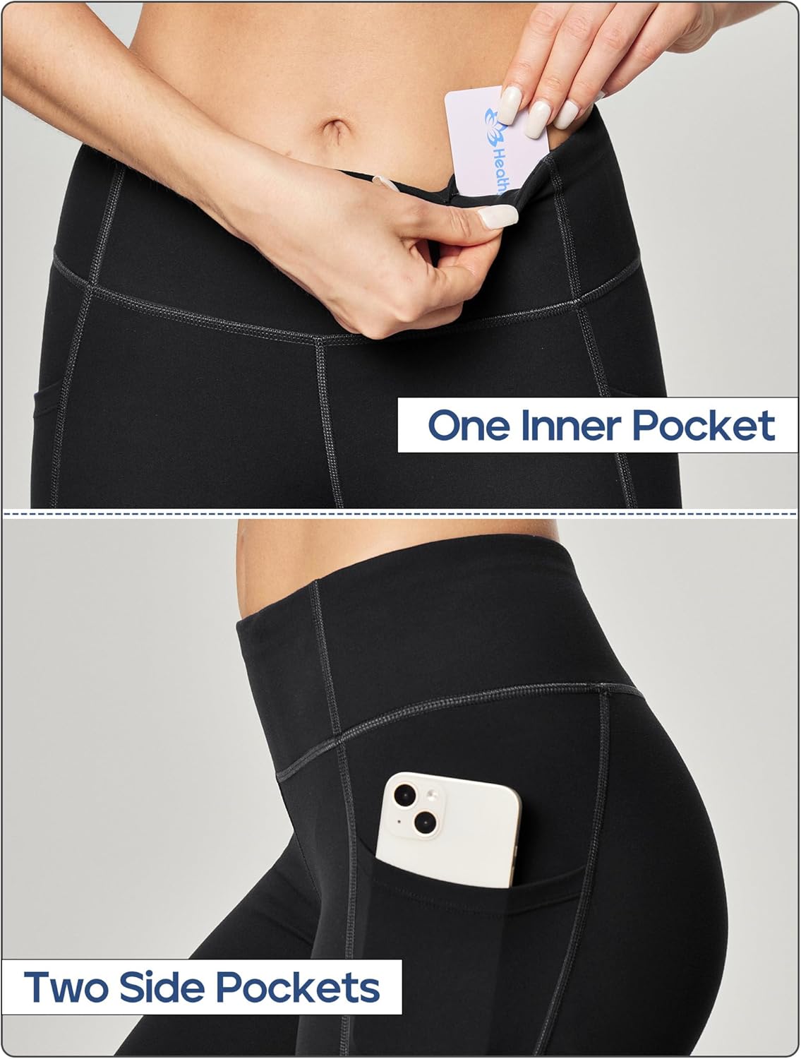 High-Waist Yoga Leggings with Pockets – Perfect for Workouts!