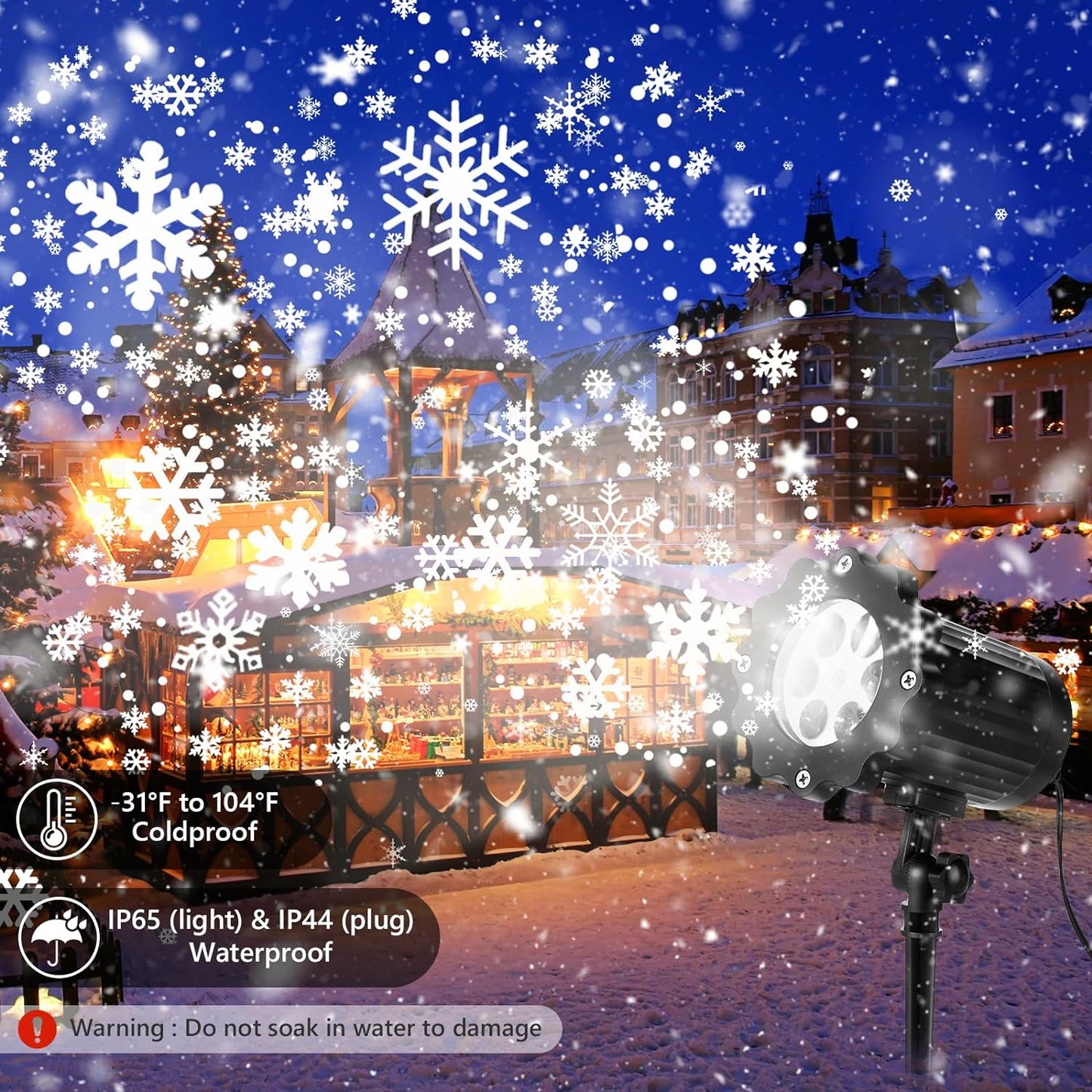 2024 LED Christmas Snowflake Projector Lights