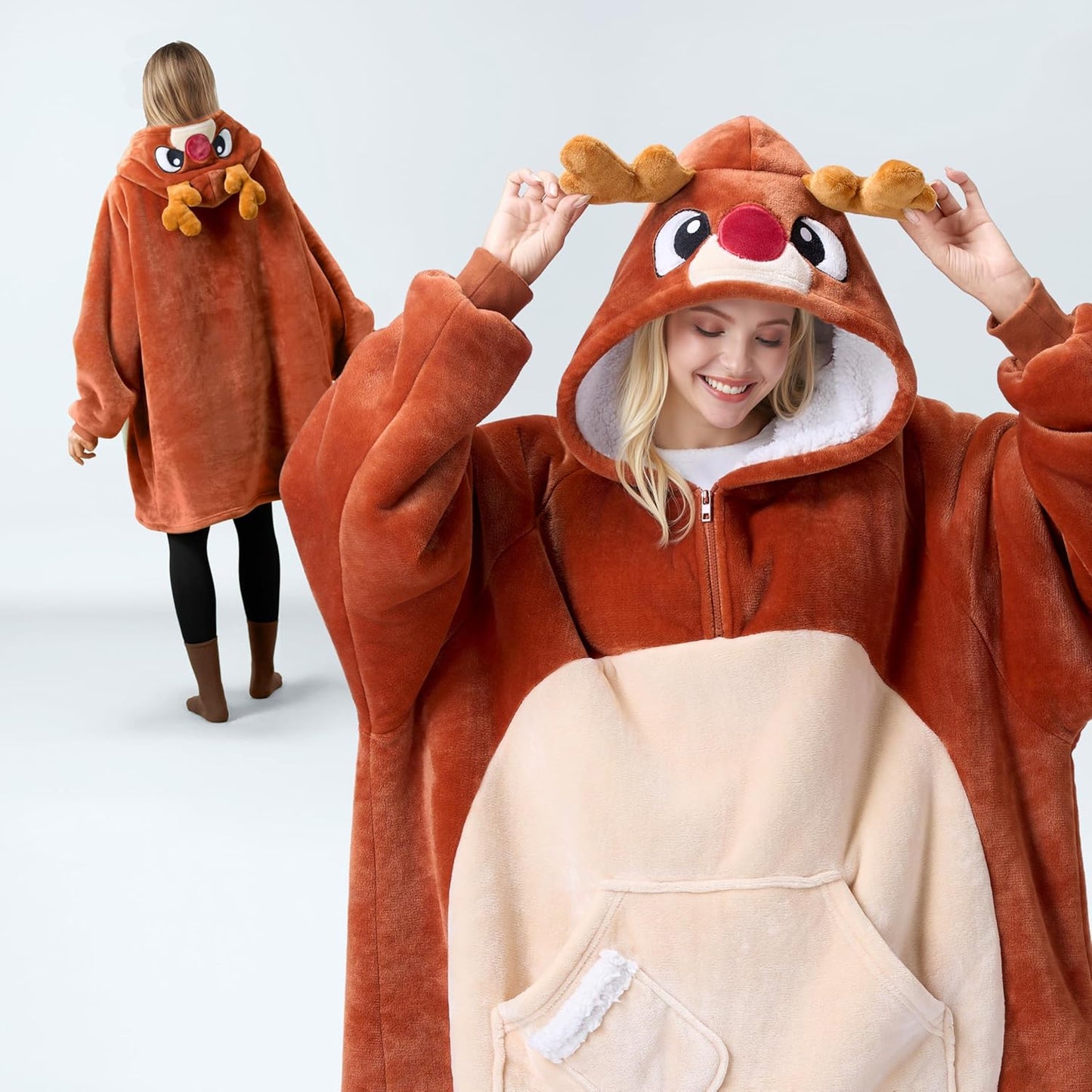 Christmas Cozy Oversized Wearable Blanket for Adults