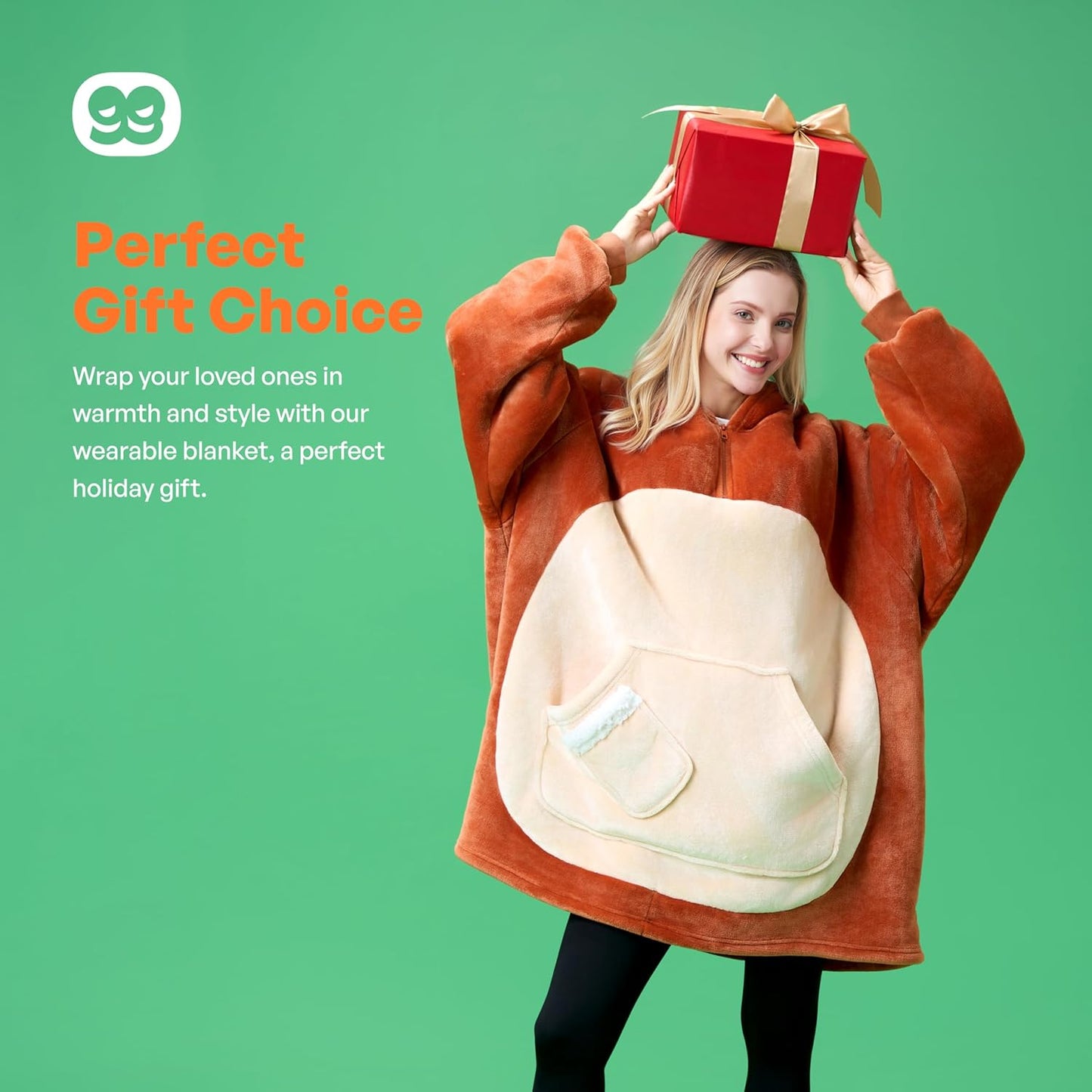 Christmas Cozy Oversized Wearable Blanket for Adults