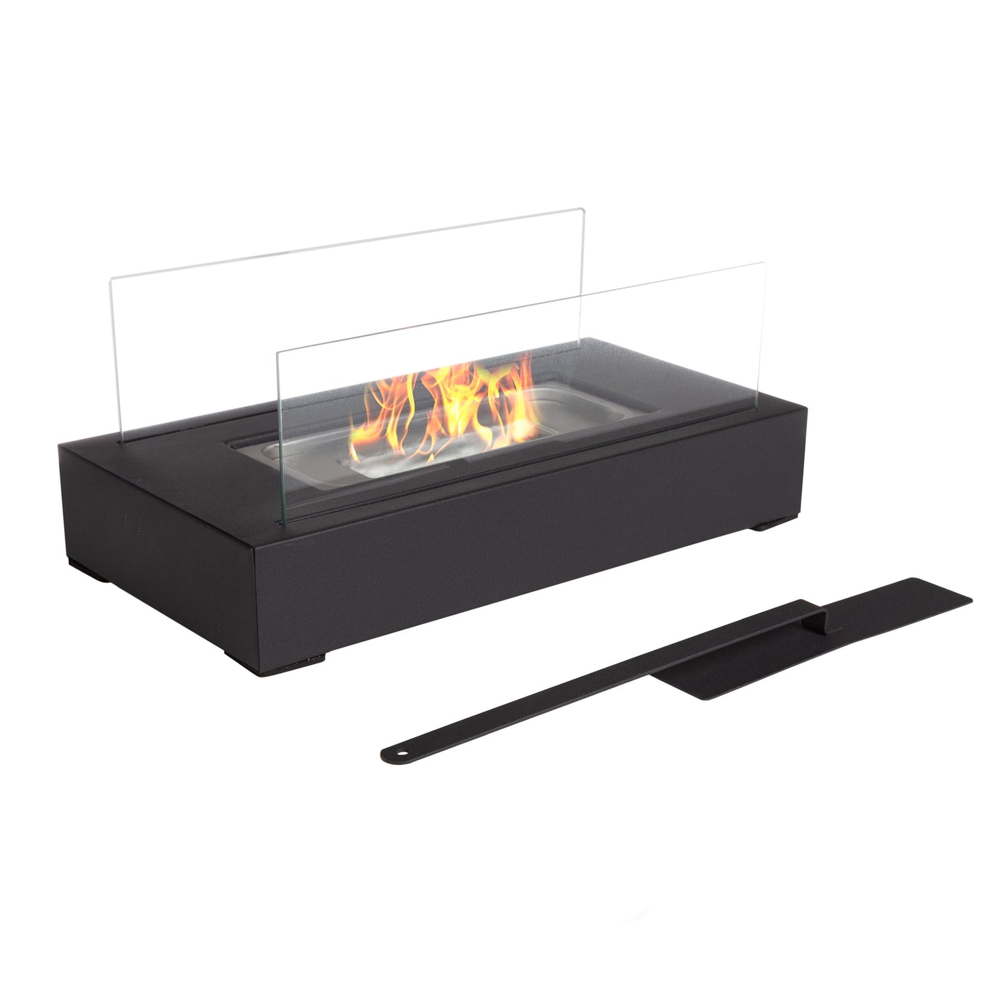 Modern Tabletop Fireplace Black