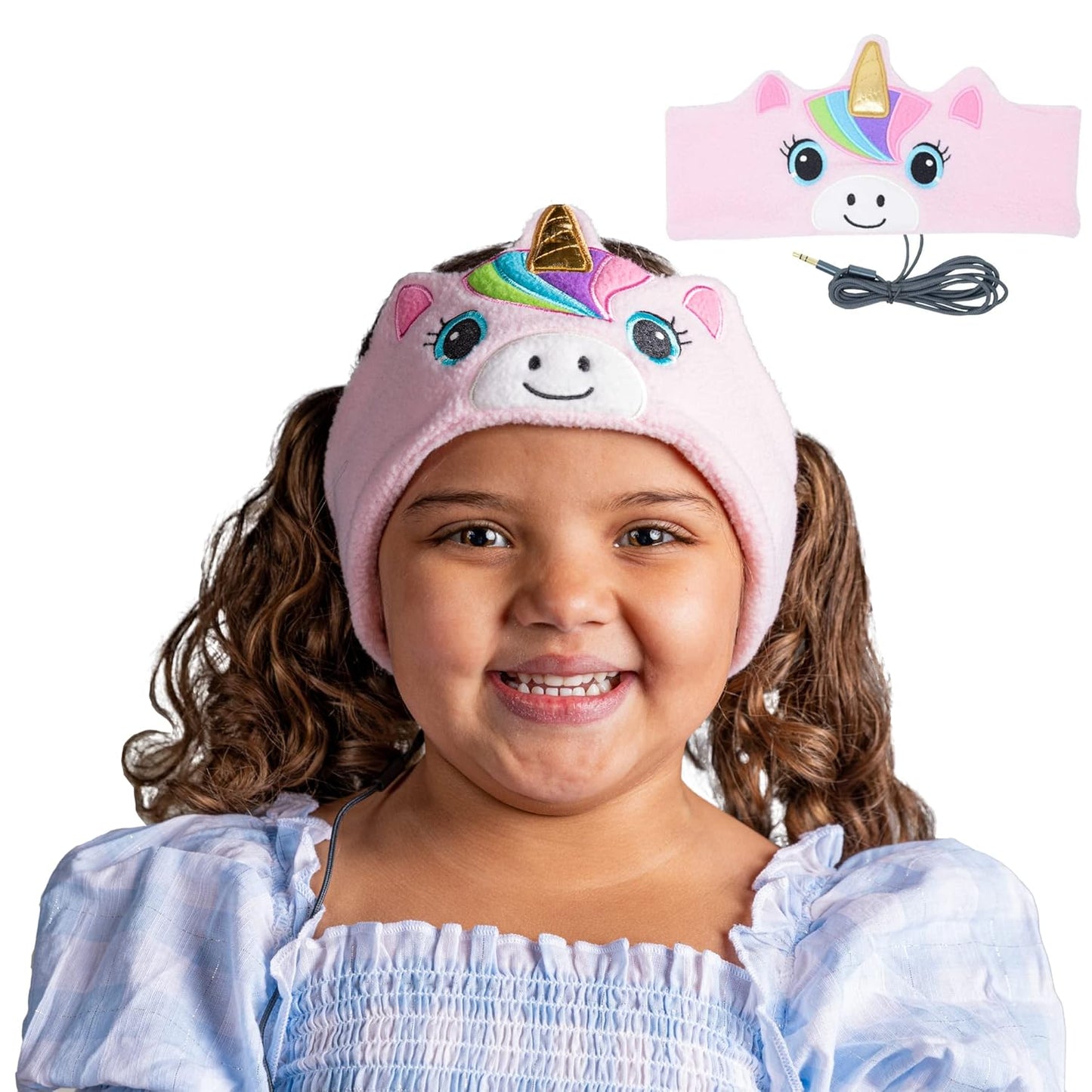 Kids' Headband Headphones β Safe, Soft & Fun Pink Unicorn Design! π§π¦