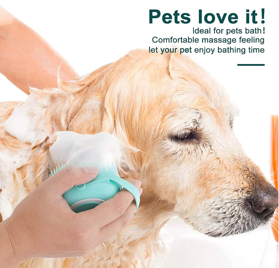 Pet Bath Massage Brush, Blue