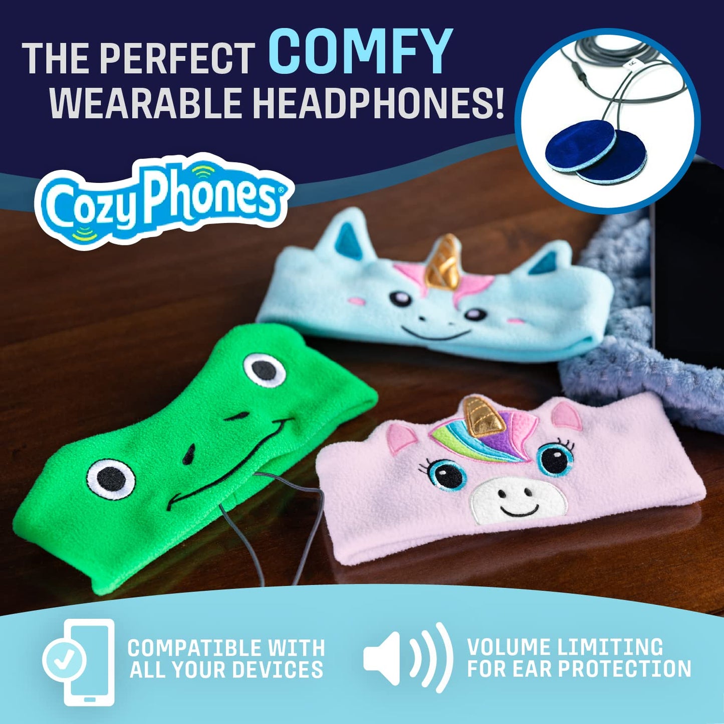 Kids' Headband Headphones β Safe, Soft & Fun Pink Unicorn Design! π§π¦