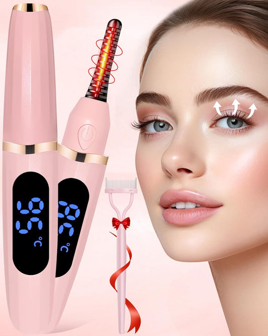 Mini Heated Eyelash Curlers with LED Display