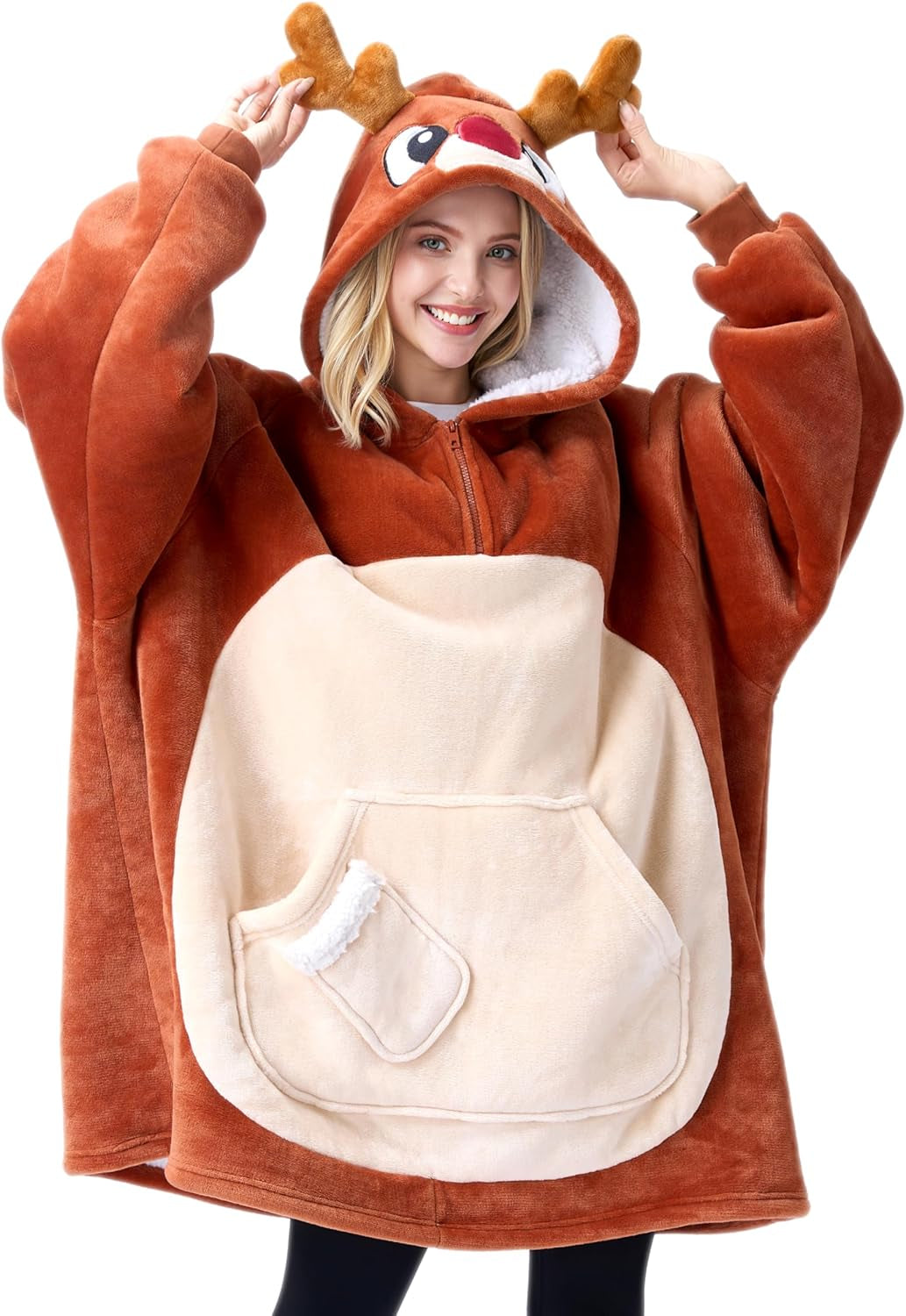 Christmas Cozy Oversized Wearable Blanket for Adults