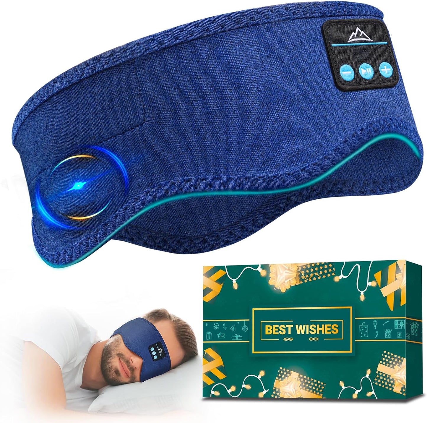 Bluetooth Sleep Headphones Headband โ Wireless Music & Eye Mask Gift