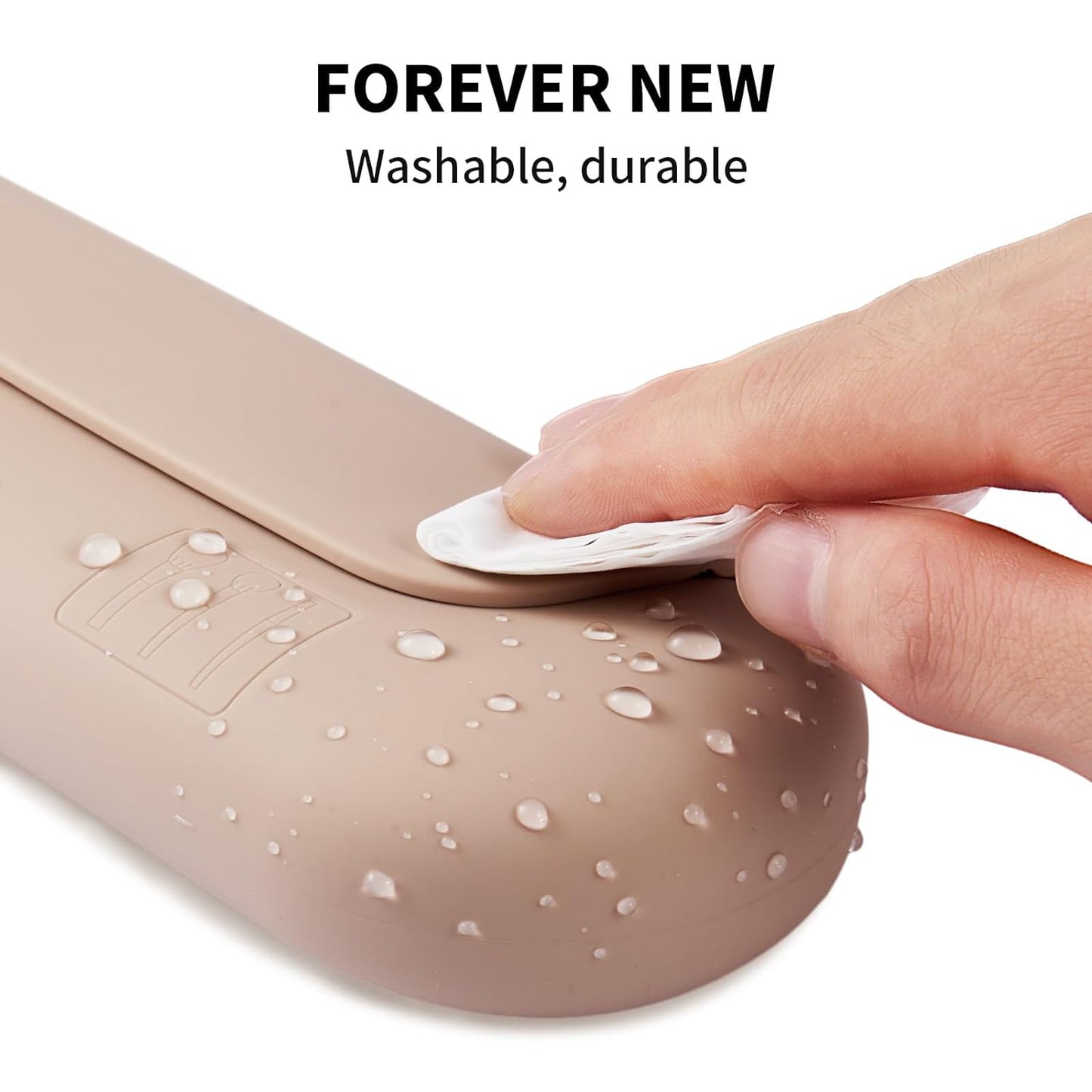 Silicone Makeup Brush Holder Travel Cosmetic Bag Walnut