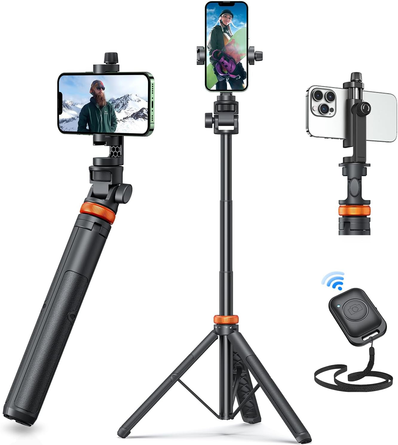 Multifunctional Iphone Tripod Stand 62"