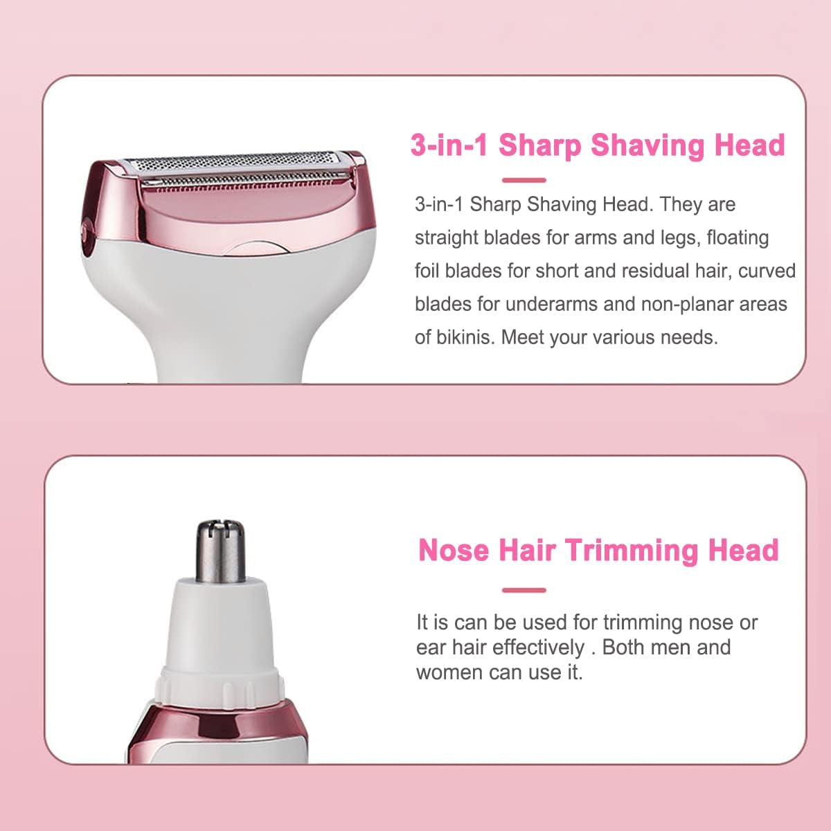 Electric Razor for Women Portable 4 in 1 Womens Body Shavers Set