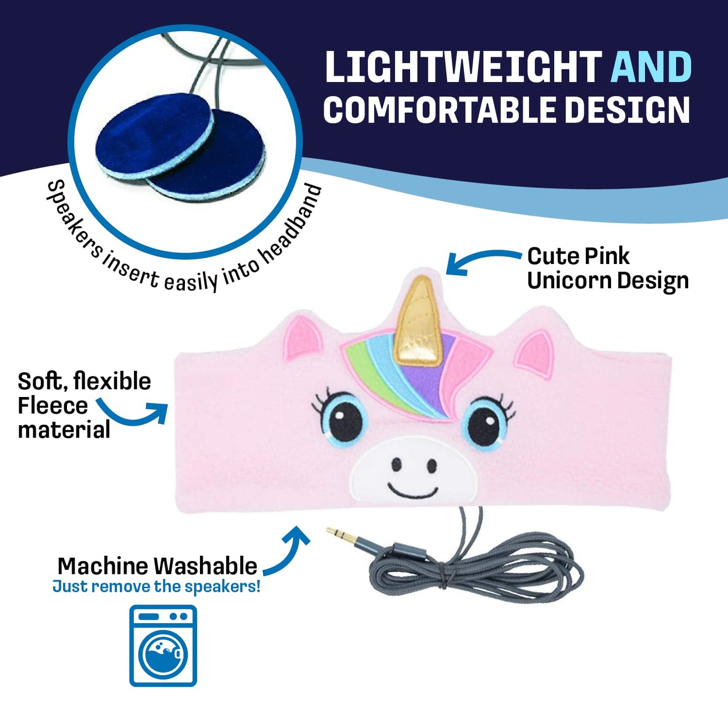 Kids' Headband Headphones β Safe, Soft & Fun Pink Unicorn Design! π§π¦