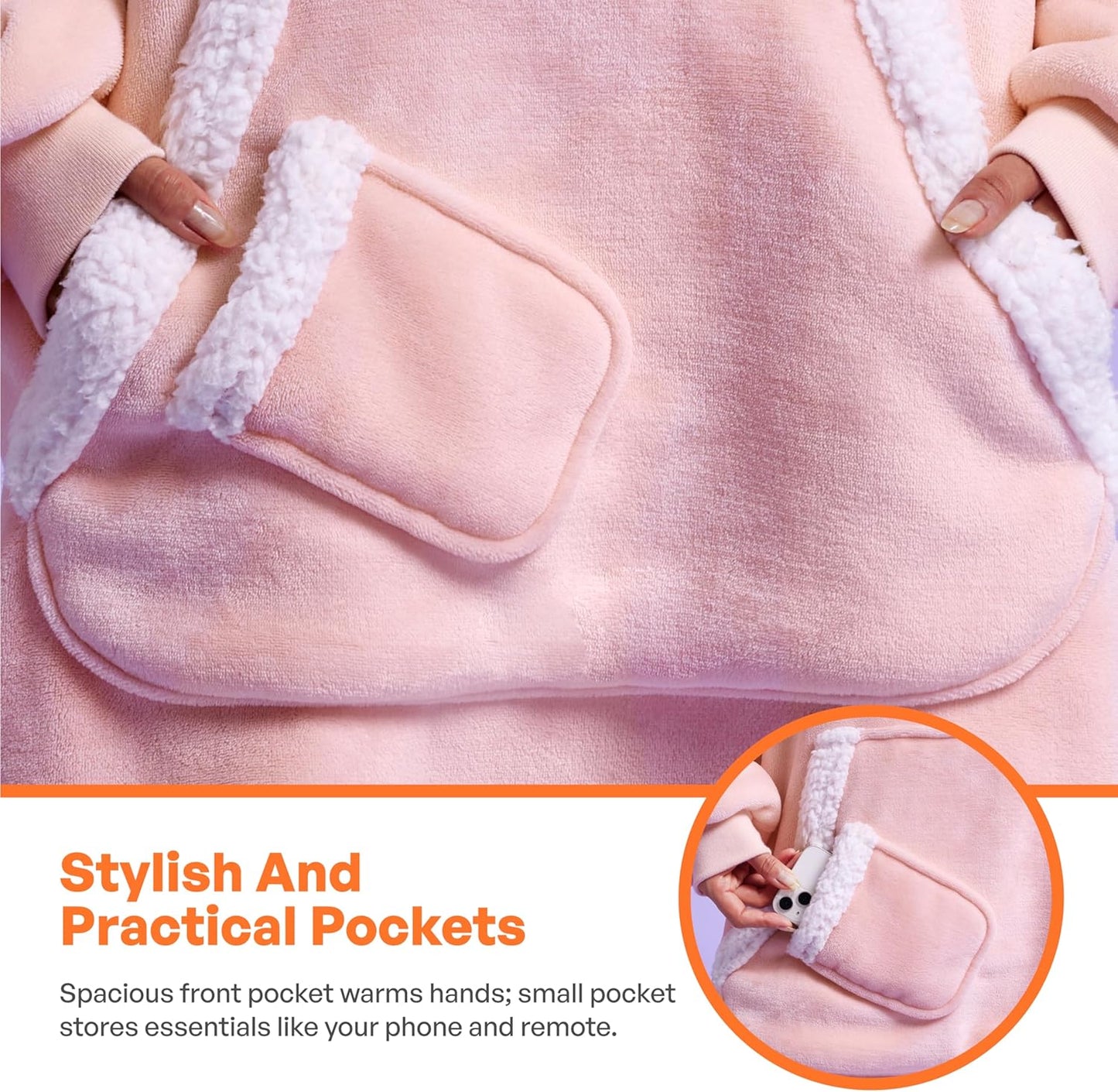 Wearable Blanket Hoodie Oversized