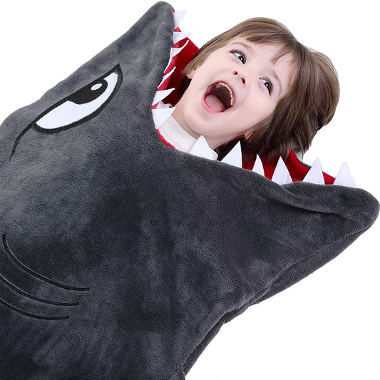 Cozy Wearable Shark Blanket Hoodiefor Boy Girl 