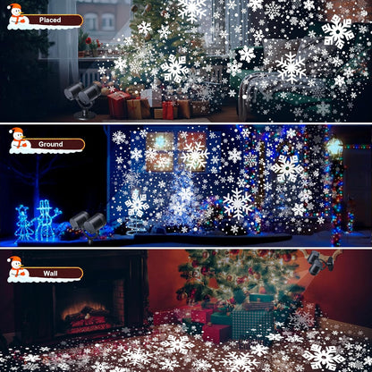 Snowflake Christmas Projector Lights Outdoor for Xmas Decor