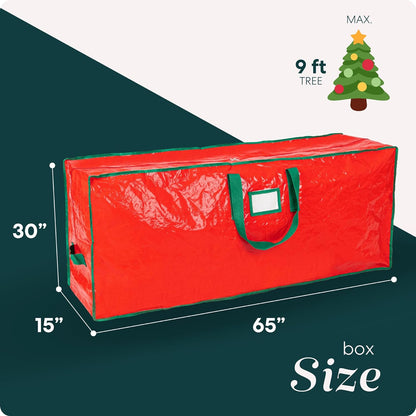 9 Ft Christmas Tree Storage Bag Waterproof, Zippered, with Handles