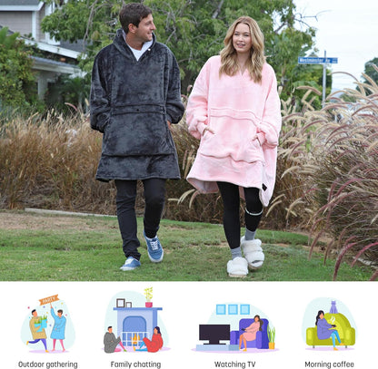 Oversized Blanket Hoodie Sweatshirt for Adults Women Men