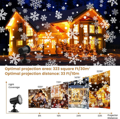 Snowflake Christmas Projector Outdoor For Xmas Decor