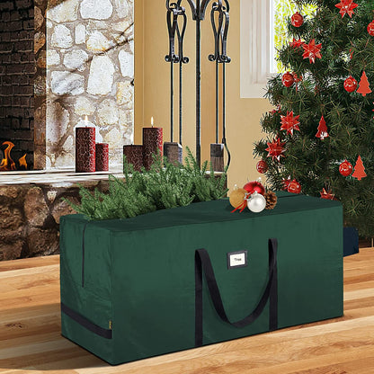 7.5 Ft Christmas Tree Storage Bag - XL, Reinforced Handles, Wide Zip (Green)