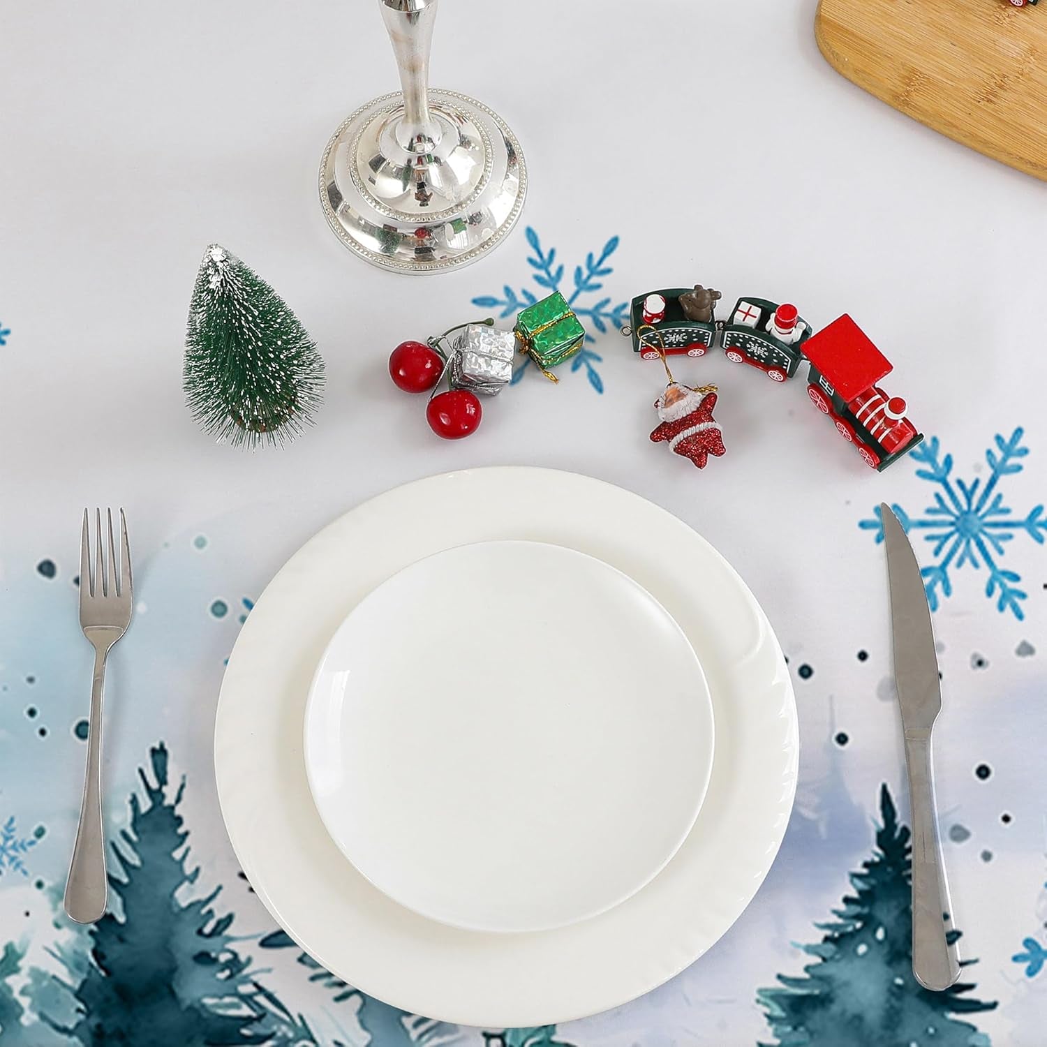 Christmas Tablecloth for Rectangle Tables 60X84 Inches