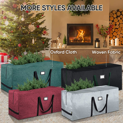 7.5 Ft Christmas Tree Storage Bag - XL, Reinforced Handles, Wide Zip (Green)