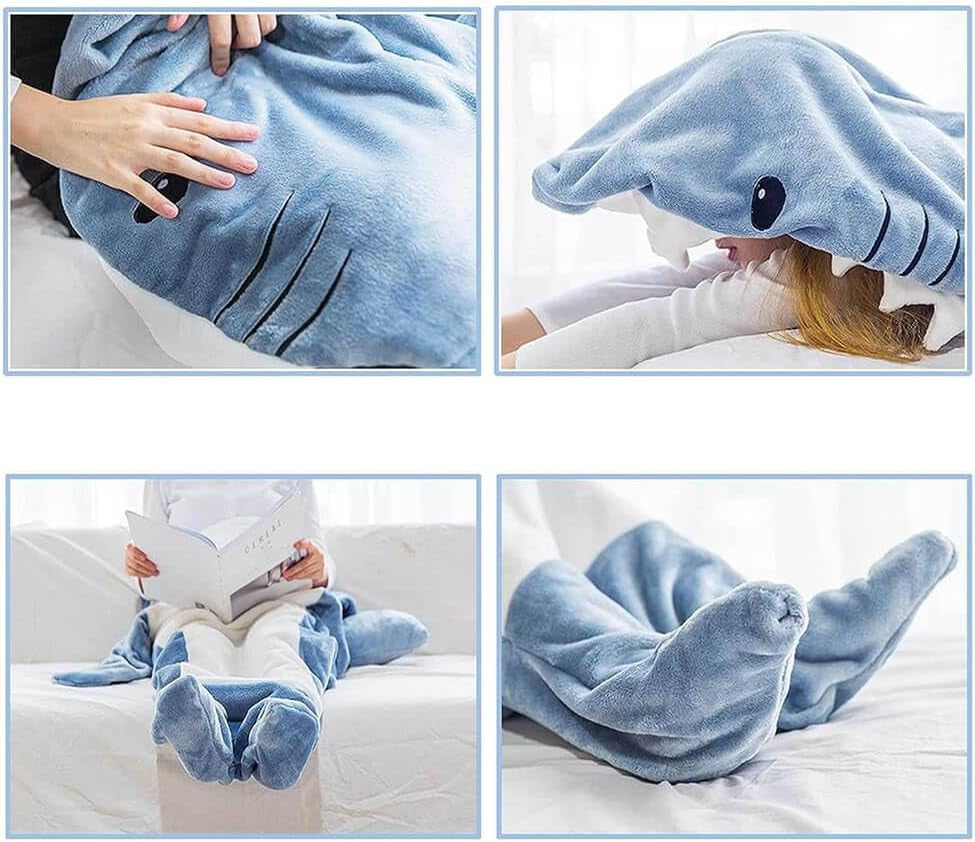 Shark Blanket Hoodie Onesie For Adult & Kid