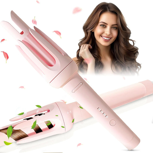 Auto Hair Curler, 4 Temps & 3 Timer Pink