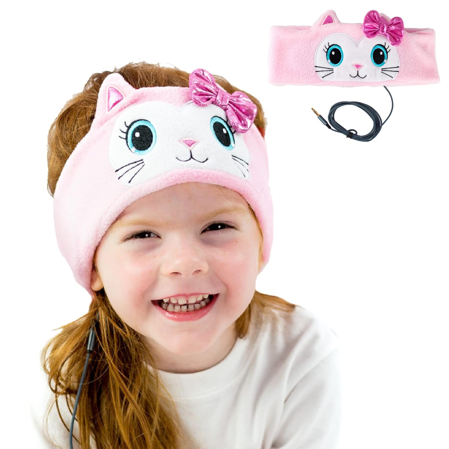 Kids' Headband Headphones – Safe, Soft & Fun Pink Unicorn Design! 🎧🦄