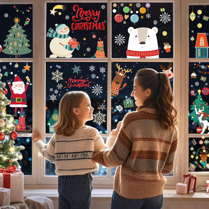 Christmas Xmas Window Stickers for Kids 200PCS