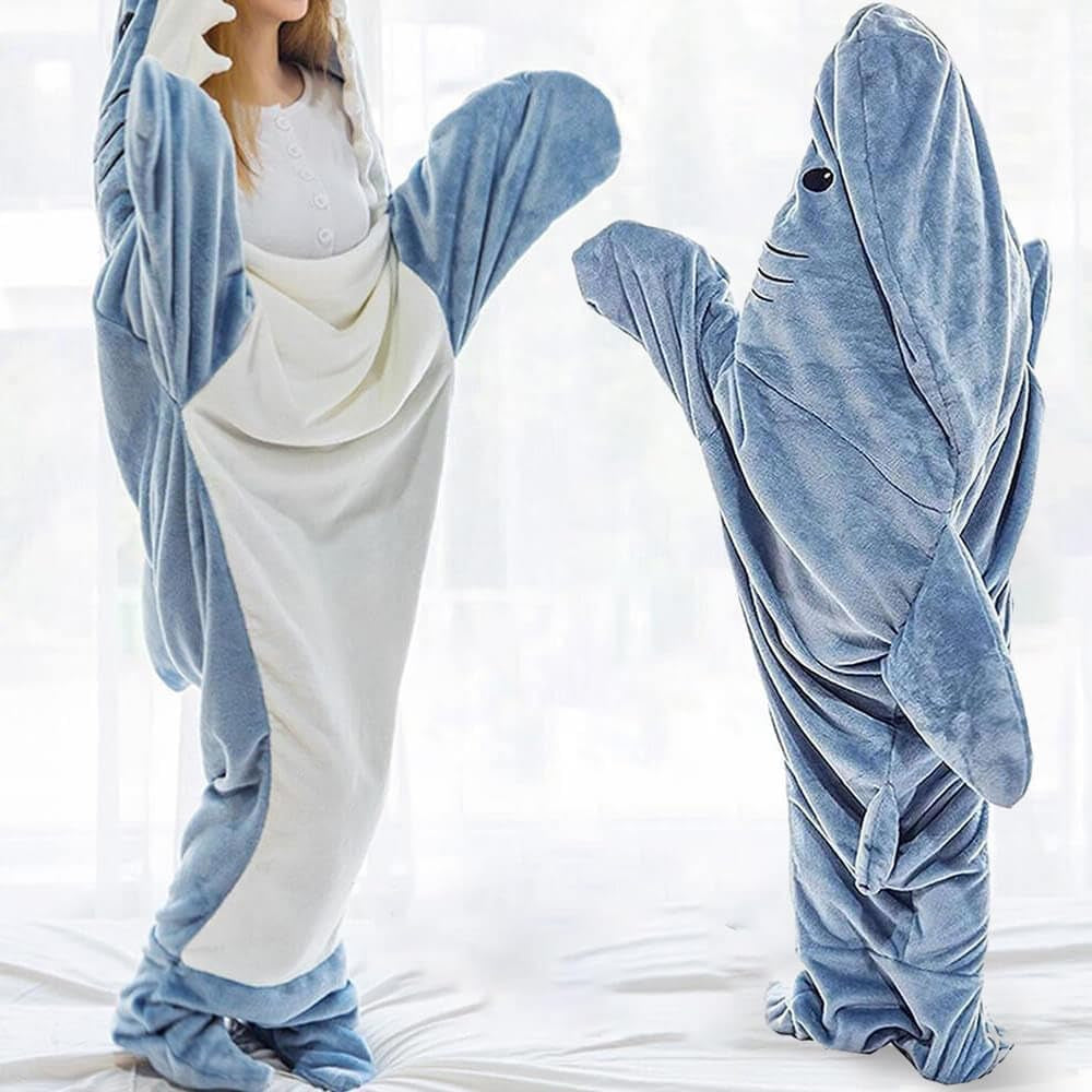 Shark Blanket Hoodie Onesie For Adult & Kid