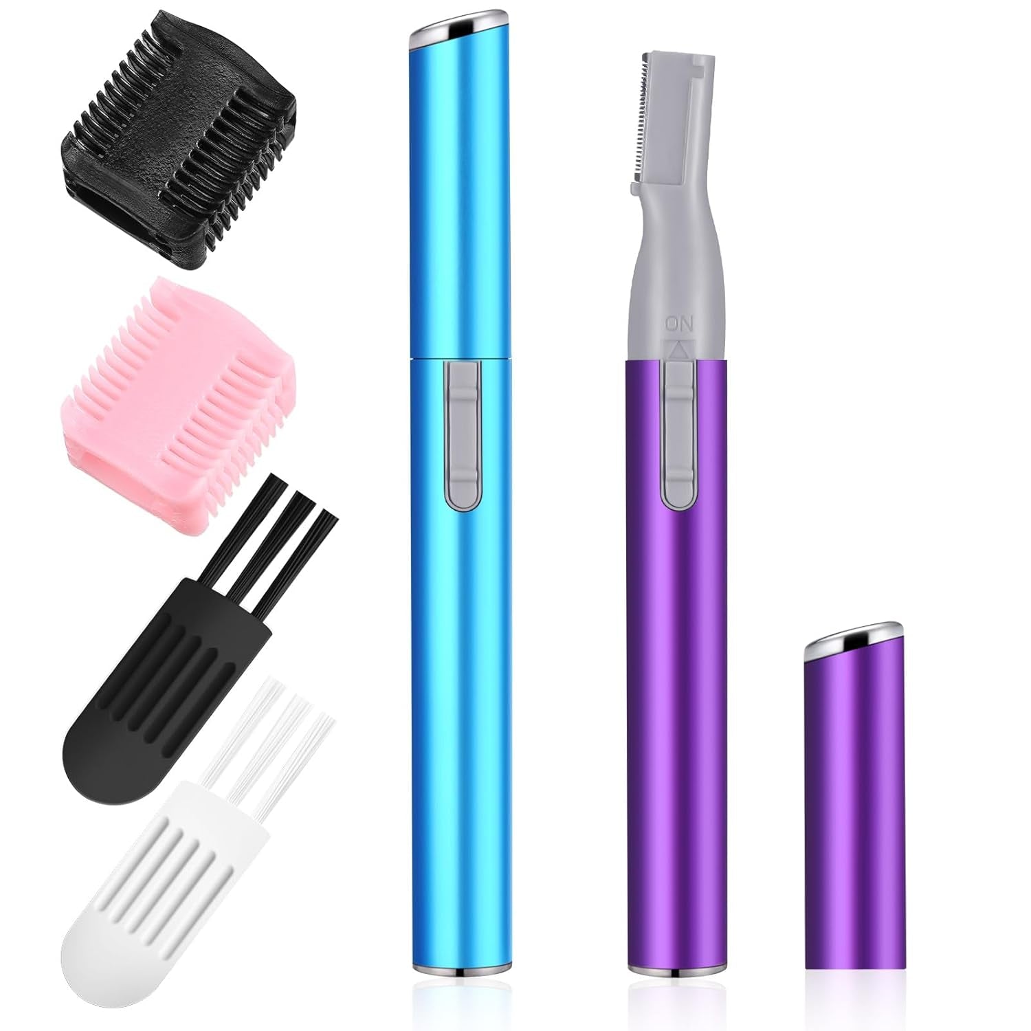 Electric Eyebrow Trimmer for Face Neck Fuzz Lips 2 Pcs