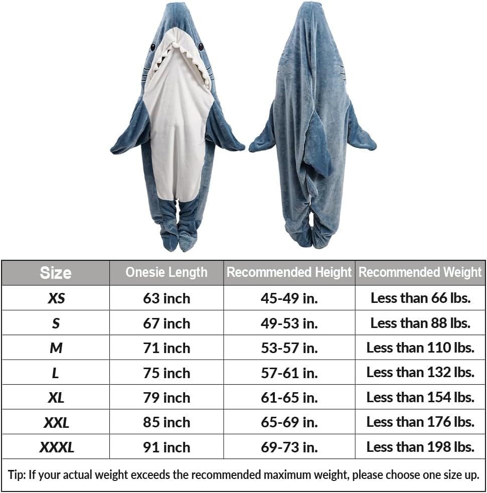 Shark Blanket Hoodie Onesie For Adult & Kid