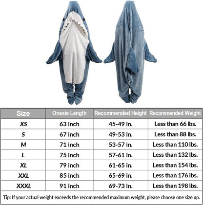 Shark Blanket Hoodie Onesie For Adult & Kid