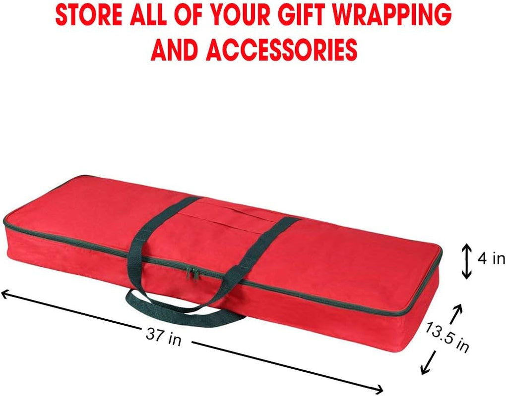 Christmas Wrapping Paper Storage Bag with Pockets