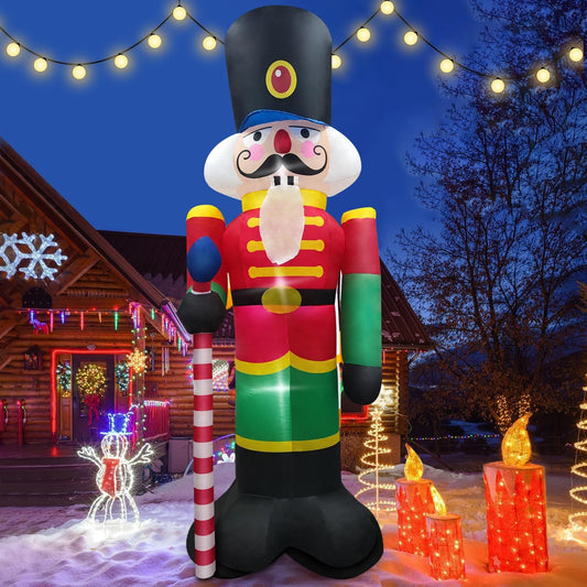 8FT Inflatable Nutcracker with LED Lights