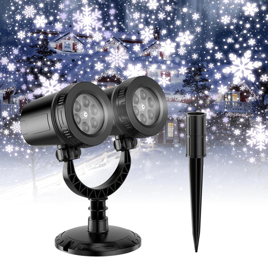 2024 Dual-Head Christmas Snowflake Projector