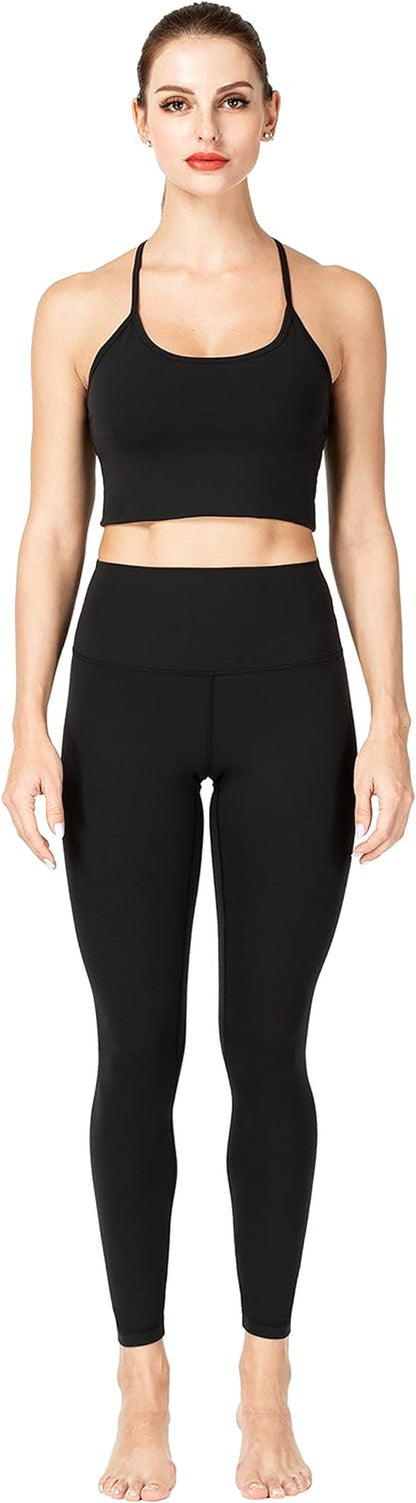 Womens Workout Leggings with High Waist Tummy Control