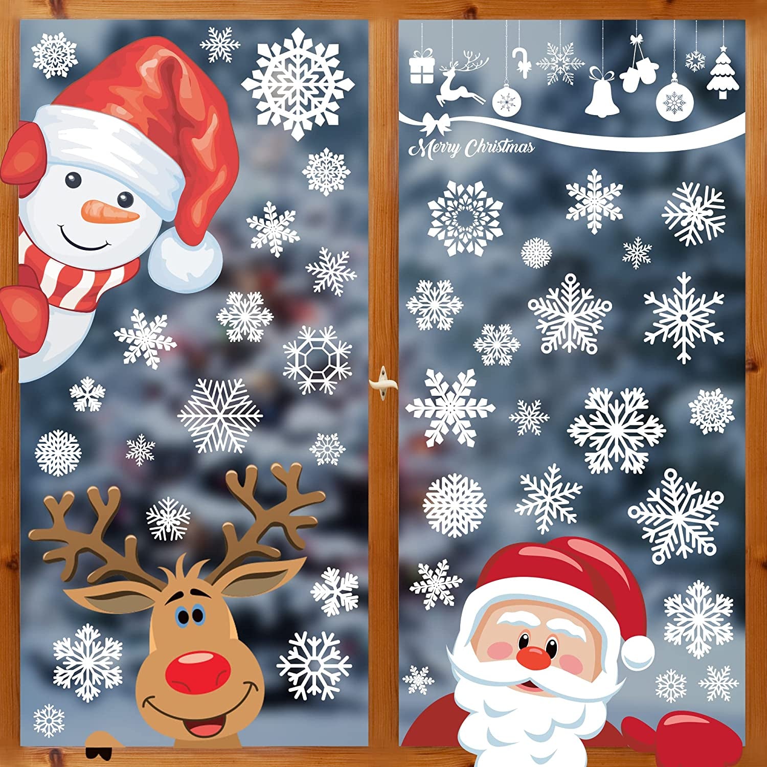 Christmas Window Clings Stickers 