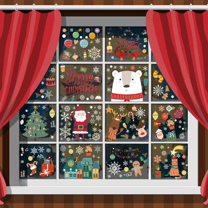 Christmas Xmas Window Stickers for Kids 200PCS