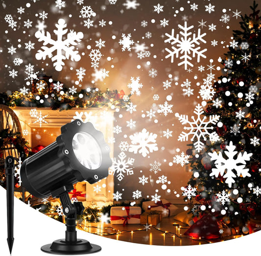 2024 LED Christmas Snowflake Projector Lights 