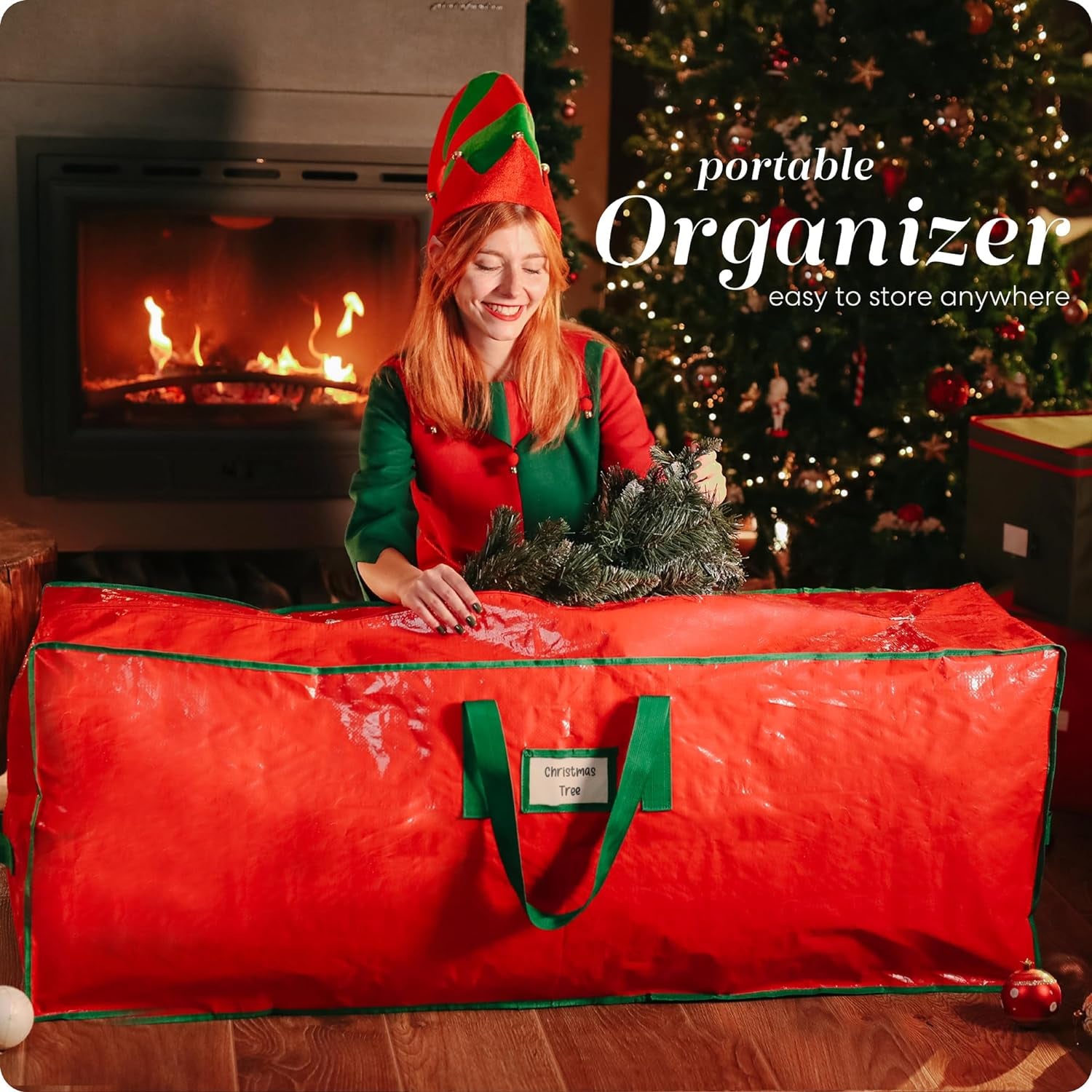 9 Ft Christmas Tree Storage Bag Waterproof, Zippered, with Handles